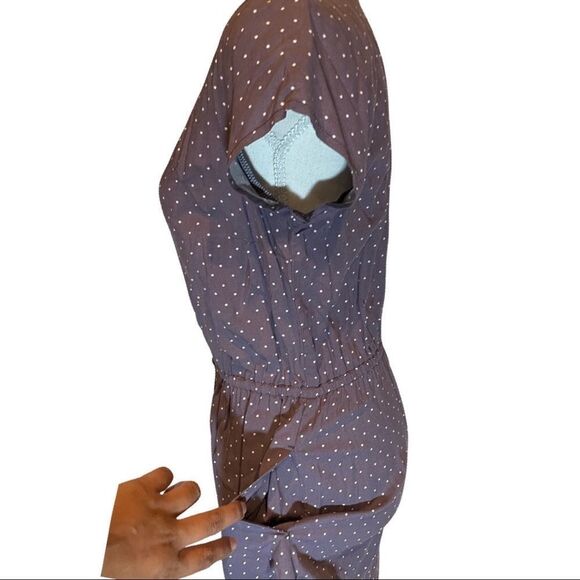 LEVIS lavender dress w/ white polka dots, lightweight w/ Button Closure, Size S - Picture 8 of 10